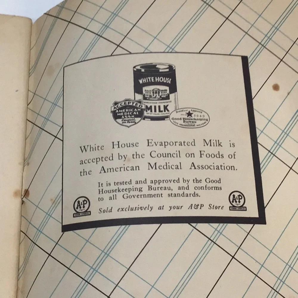 1939 White House evaporated milk recipe booklet GUC